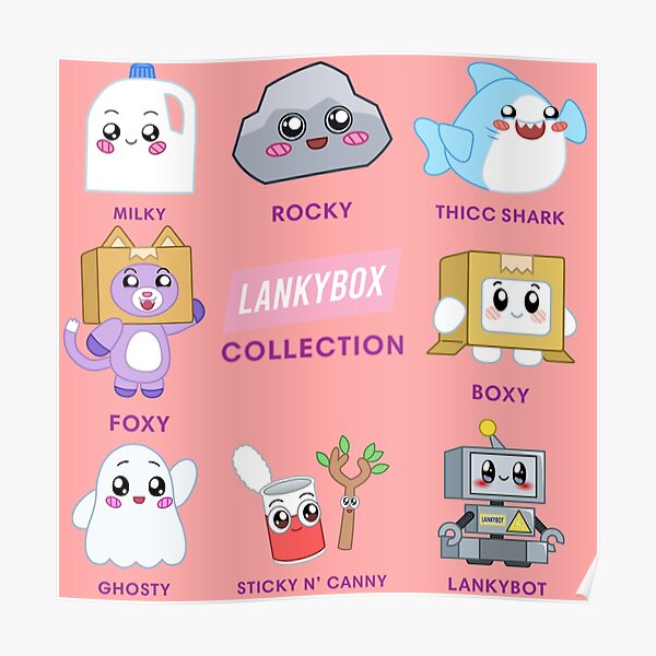 Lankybox Posters - cute lankybox - lankybox Poster RB1912 | Lankybox Merch