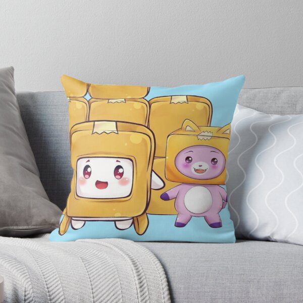lankybox kids Cute  Throw Pillow RB1912 product Offical lankybox Merch