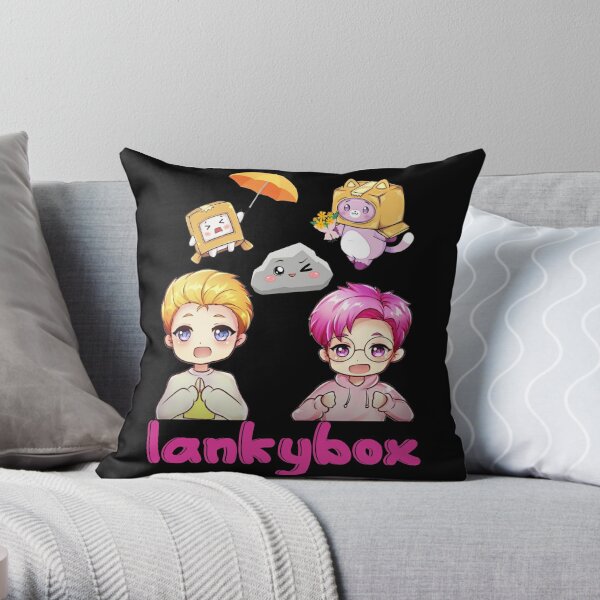 beast gaming mr foxy and boxy lankybox Throw Pillow RB1912 product Offical lankybox Merch